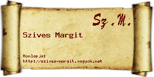 Szives Margit névjegykártya