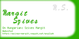 margit szives business card